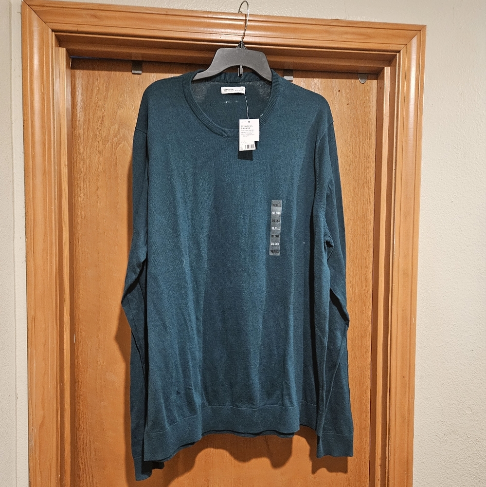 NWT Men's Sonoma Big/ Tall Teal Sweater